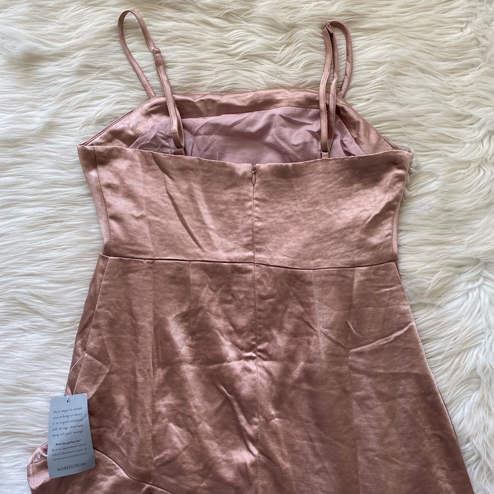 Lulus Rose Pink Satin Ruffle Sleeveless Cocktail Dress - Picture 6 of 10